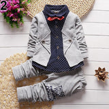 2pcs Toddler Baby Boys Kids Shirt Tops + Long Pants Clothes Outfits Gentleman Set