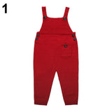 Fashion Baby Kids Boys Girls Suspender Trousers Knitted Long Bids Pants Overalls