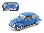 1955 Volkswagen Beetle Kafer Blue 1/18 Diecast Model Car by Bburago