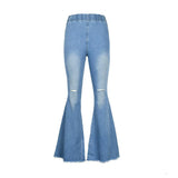 Women Flare Leggings Sexy Denim Trousers Pants