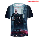 3D Digital Printed Short-sleeved Round Collar T-shirt