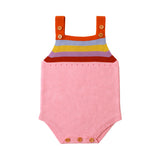 Rainbow Color Stripes Knitting Sleeveless Baby Boy Girl Romper Summer Jumpsuit