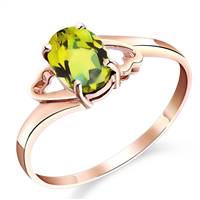 0.75 Carat 14K Solid Rose Gold Gigi Peridot Ring