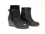 Isabel Black Wedge Boot