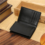 Men Faux Leather Wallet Bifold ID Credit Card Holder Mini Purse Money Clip Slot - ENSEIGNE DENIS