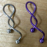 1Pc 14g Cool Twist Spiral Ear Industrial Barbell Belly Ring Piercing Earring - ENSEIGNE DENIS