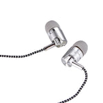 3.5mm In-Ear Headphone Sport Braided Cloth Rope Stereo Wired Earphone with Mic