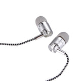 3.5mm In-Ear Headphone Sport Braided Cloth Rope Stereo Wired Earphone with Mic