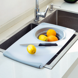 Household drain multi-function sink cutting board (Gray)