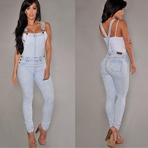 Women Sexy Slim Fit Baggy Loose Jeans Denim Overalls Pants Jumpsuit Rompers - ENSEIGNE DENIS