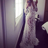Women Sexy Evening Party Ball Lace Gown Formal Bridesmaid Long Maxi Dress