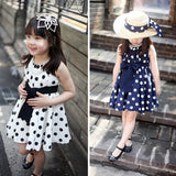 Children Kid Girl Polka Dot Soft Sundress Lovely Bowknot Princess Dress Gift