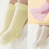 Newborn Baby Girls Sweet Cotton Summer Anti-slip Sole Breathable Knee High Socks