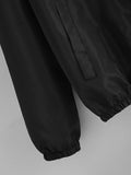 Two Tone Hooded Zip Up Jacket