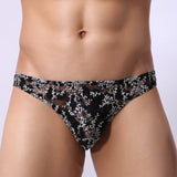 Men's Sexy See-through Flower Lace Bulge Pouch Low Rise Underwear Boxers Briefs