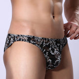 Men's Sexy See-through Flower Lace Bulge Pouch Low Rise Underwear Boxers Briefs