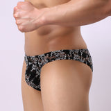 Men's Sexy See-through Flower Lace Bulge Pouch Low Rise Underwear Boxers Briefs