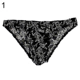 Men's Sexy See-through Flower Lace Bulge Pouch Low Rise Underwear Boxers Briefs