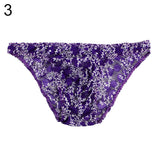 Men's Sexy See-through Flower Lace Bulge Pouch Low Rise Underwear Boxers Briefs