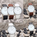 Fashion Men's Women's Geneva Faux Leather Analog Casual Quartz Wrist Watch