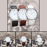 Fashion Men's Women's Geneva Faux Leather Analog Casual Quartz Wrist Watch