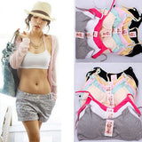 Women Sexy Halter Wrap Chest Strap Vest Solid Color Tube Top Padded Bra Camisole