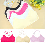 Women Sexy Halter Wrap Chest Strap Vest Solid Color Tube Top Padded Bra Camisole