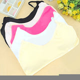 Women Sexy Halter Wrap Chest Strap Vest Solid Color Tube Top Padded Bra Camisole