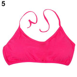 Women Sexy Halter Wrap Chest Strap Vest Solid Color Tube Top Padded Bra Camisole