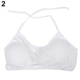 Women Sexy Halter Wrap Chest Strap Vest Solid Color Tube Top Padded Bra Camisole