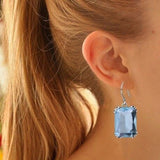 Fashion Elegant Big Rhinestone Inlaid Women Dangle Hook Earrings Jewelry Gift - ENSEIGNE DENIS