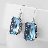 Fashion Elegant Big Rhinestone Inlaid Women Dangle Hook Earrings Jewelry Gift - ENSEIGNE DENIS