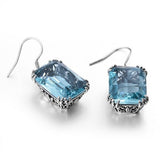 Fashion Elegant Big Rhinestone Inlaid Women Dangle Hook Earrings Jewelry Gift - ENSEIGNE DENIS
