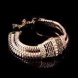 Bridal Jewelry Set Hollow Statement Women Choker Necklace Ring Bracelet Earrings