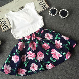 2Pcs Toddler Kids Baby Girls Clothes T-Shirt Top + Tutu Skirt Dress Outfits Set