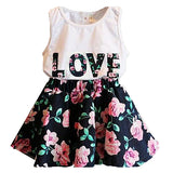2Pcs Toddler Kids Baby Girls Clothes T-Shirt Top + Tutu Skirt Dress Outfits Set