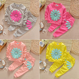 Kids Infant Baby Girl's Sun Flower T-shirt Jumper Top Pants Outfit Clothing Set