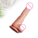 8 Inches Waterproof Beige Black Dildos Vibe Adult Product Sex Toys for Female