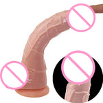 8 Inches Waterproof Beige Black Dildos Vibe Adult Product Sex Toys for Female