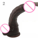 8 Inches Waterproof Beige Black Dildos Vibe Adult Product Sex Toys for Female