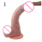 8 Inches Waterproof Beige Black Dildos Vibe Adult Product Sex Toys for Female