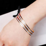 Fashion Women's Hoop Circle Frosted Bangle Bracelet Charm Jewelry Present - ENSEIGNE DENIS