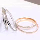 Fashion Women's Hoop Circle Frosted Bangle Bracelet Charm Jewelry Present - ENSEIGNE DENIS