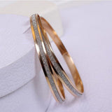 Fashion Women's Hoop Circle Frosted Bangle Bracelet Charm Jewelry Present - ENSEIGNE DENIS