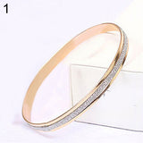 Fashion Women's Hoop Circle Frosted Bangle Bracelet Charm Jewelry Present - ENSEIGNE DENIS