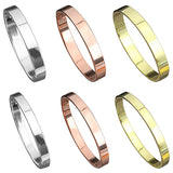 Men's Women's Copper Love Lover Polished Cuff Bangle Gift Bracelet Wristband