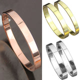 Men's Women's Copper Love Lover Polished Cuff Bangle Gift Bracelet Wristband