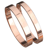 Men's Women's Copper Love Lover Polished Cuff Bangle Gift Bracelet Wristband