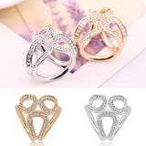 Rhinestone Garland Hoop Twine Brooch Silk Scarf Clip Buckle Holder Jewelry Gift