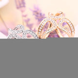 Rhinestone Garland Hoop Twine Brooch Silk Scarf Clip Buckle Holder Jewelry Gift